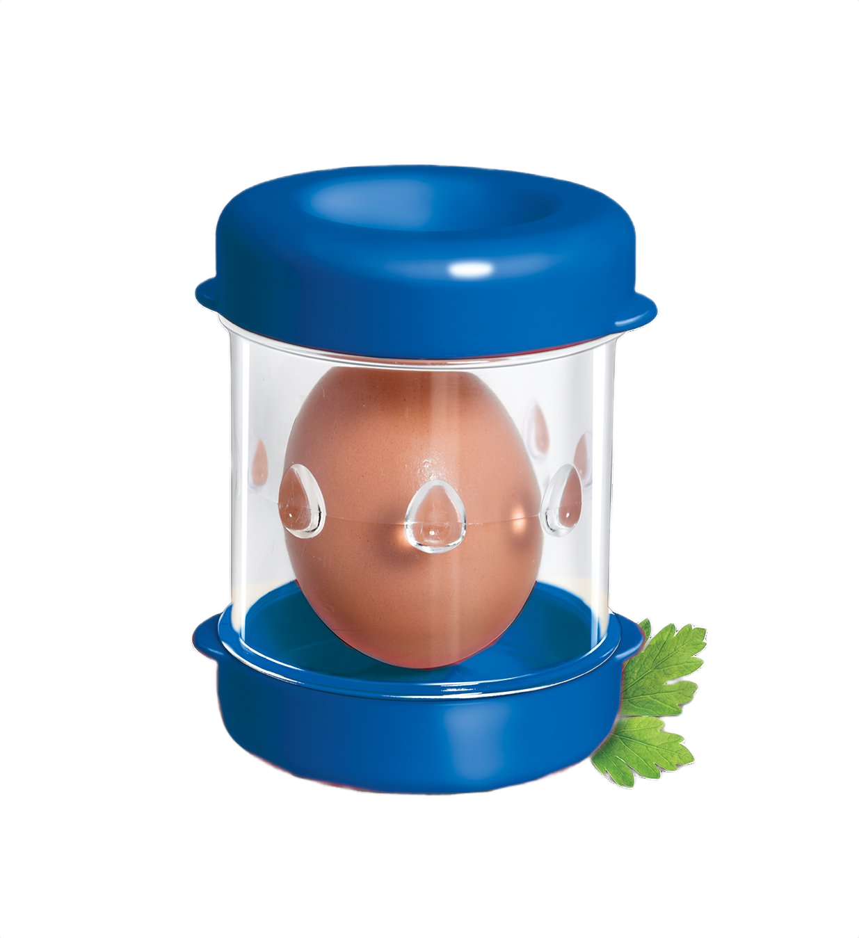 Blue kitchen gadget for easy peeling of hard-boiled eggs, suitable for kitchenware and kitchen tools collections