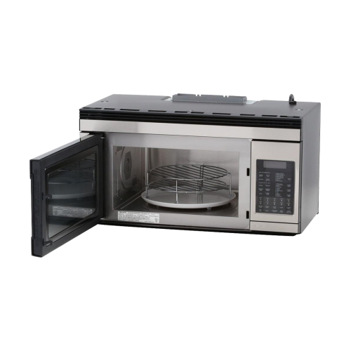 Stainless steel convection microwave with open door and digital control panel from Over the Range Microwaves collection