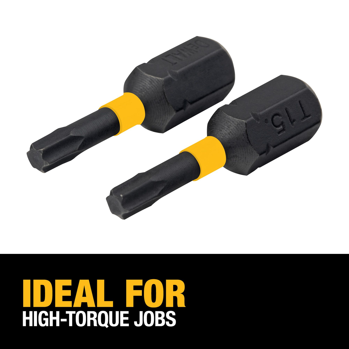 DEWALT FlexTorq 1" T15 TORX Insert Impact Screwdriver Bit, 2-Pack