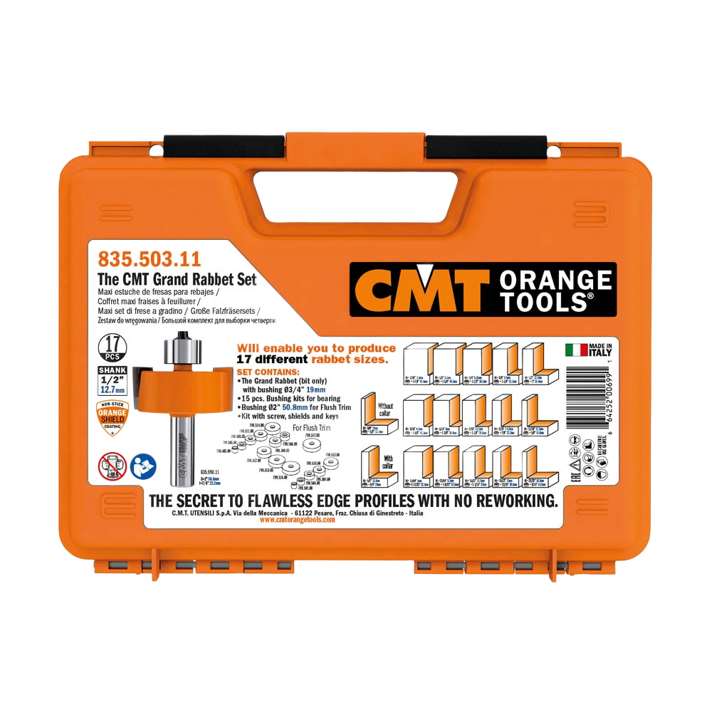 CMT Orange Tools 2" The Grand Rabbet Set, 1/2" Shank