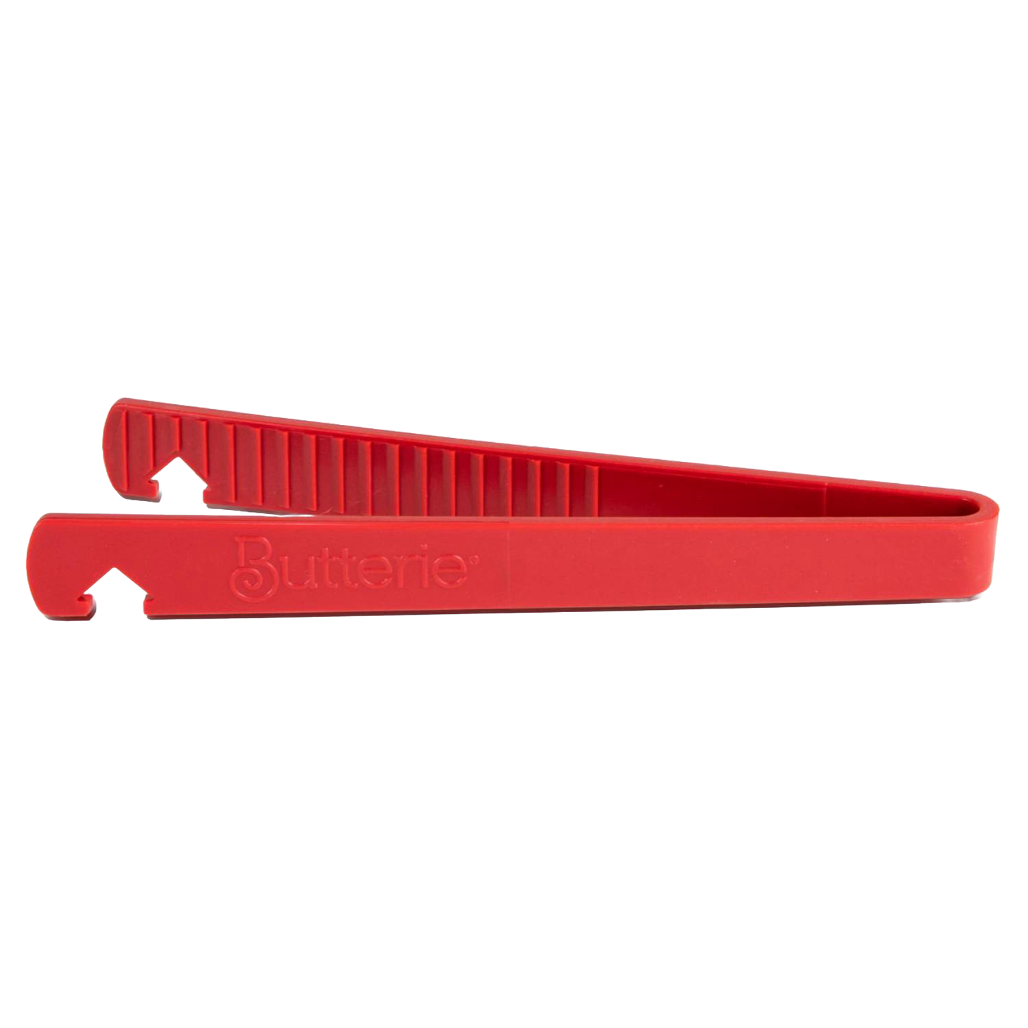 Red heat-resistant silicone toaster tongs with oven rack hook for kitchen storage and organization under $50 collection