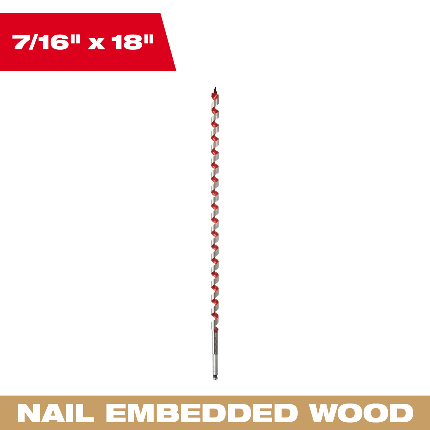 Milwaukee 7/16" x 18" Ship Auger Bit