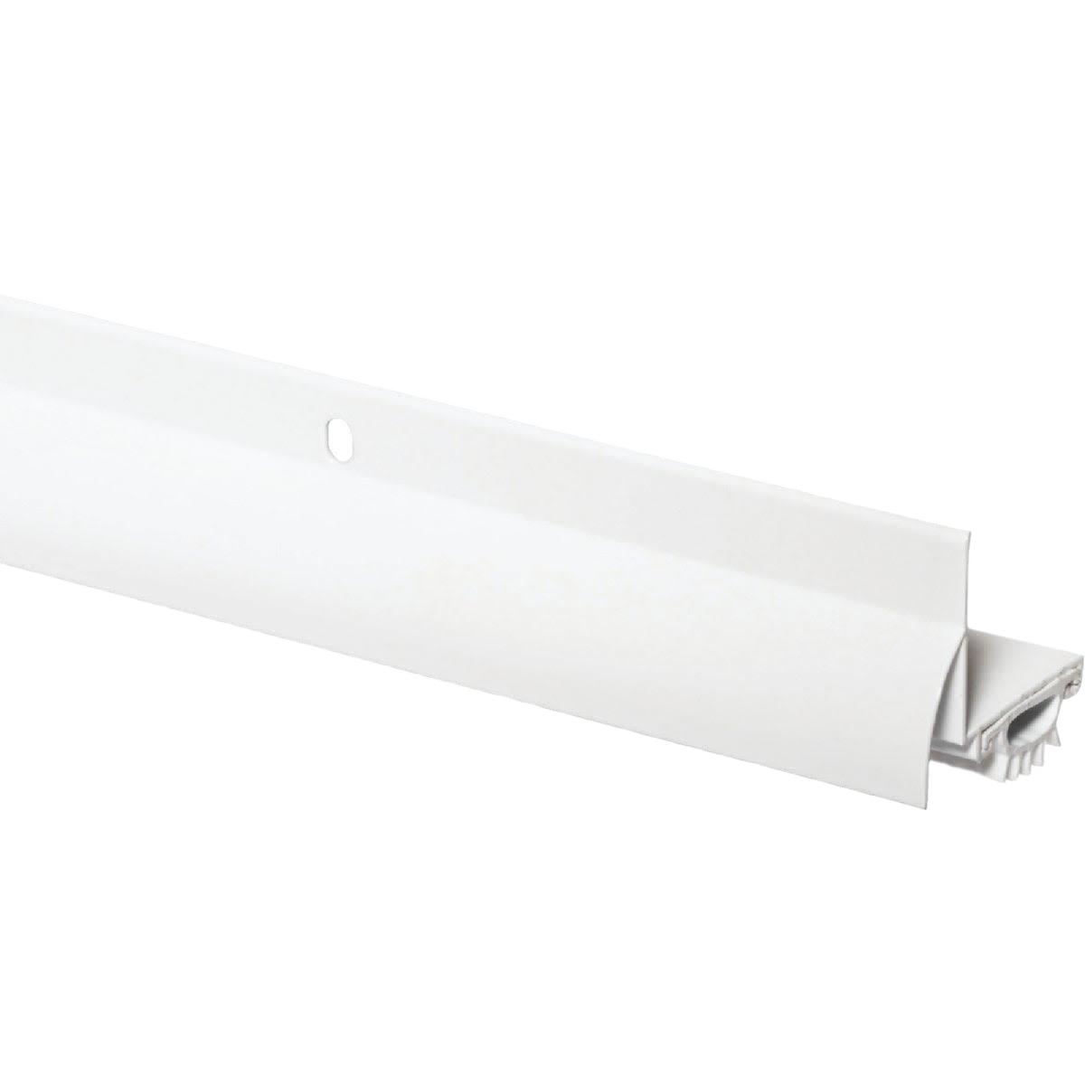 White aluminum L-shaped door bottom with vinyl seal and drip cap for home improvement in hardware under $50 collections