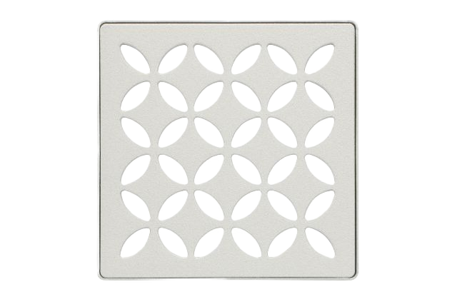 Square greige floral-patterned shower grate for tile flooring and home improvement projects under $50 collection