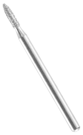 Precision rotary tool bit with diamond tapered tip, suitable for detailed grinding and engraving in tool accessory collections.