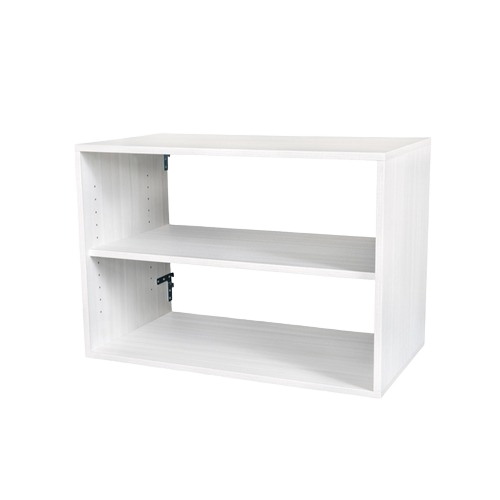 White modular storage box with one adjustable shelf for dorm and home organization in FreedomRail collection