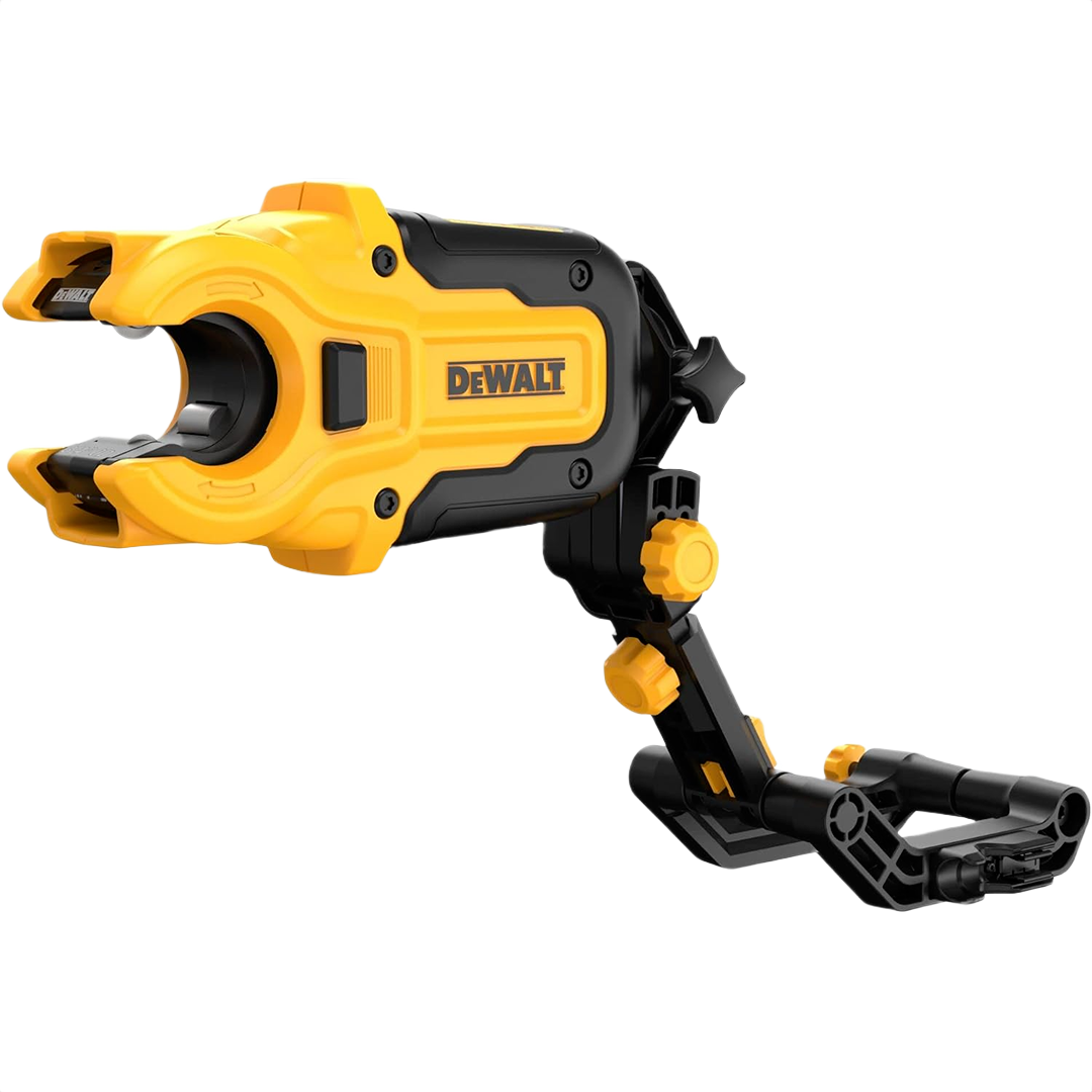 Yellow and black pipe cutter attachment designed for efficient copper pipe cutting in tools and home improvement tasks