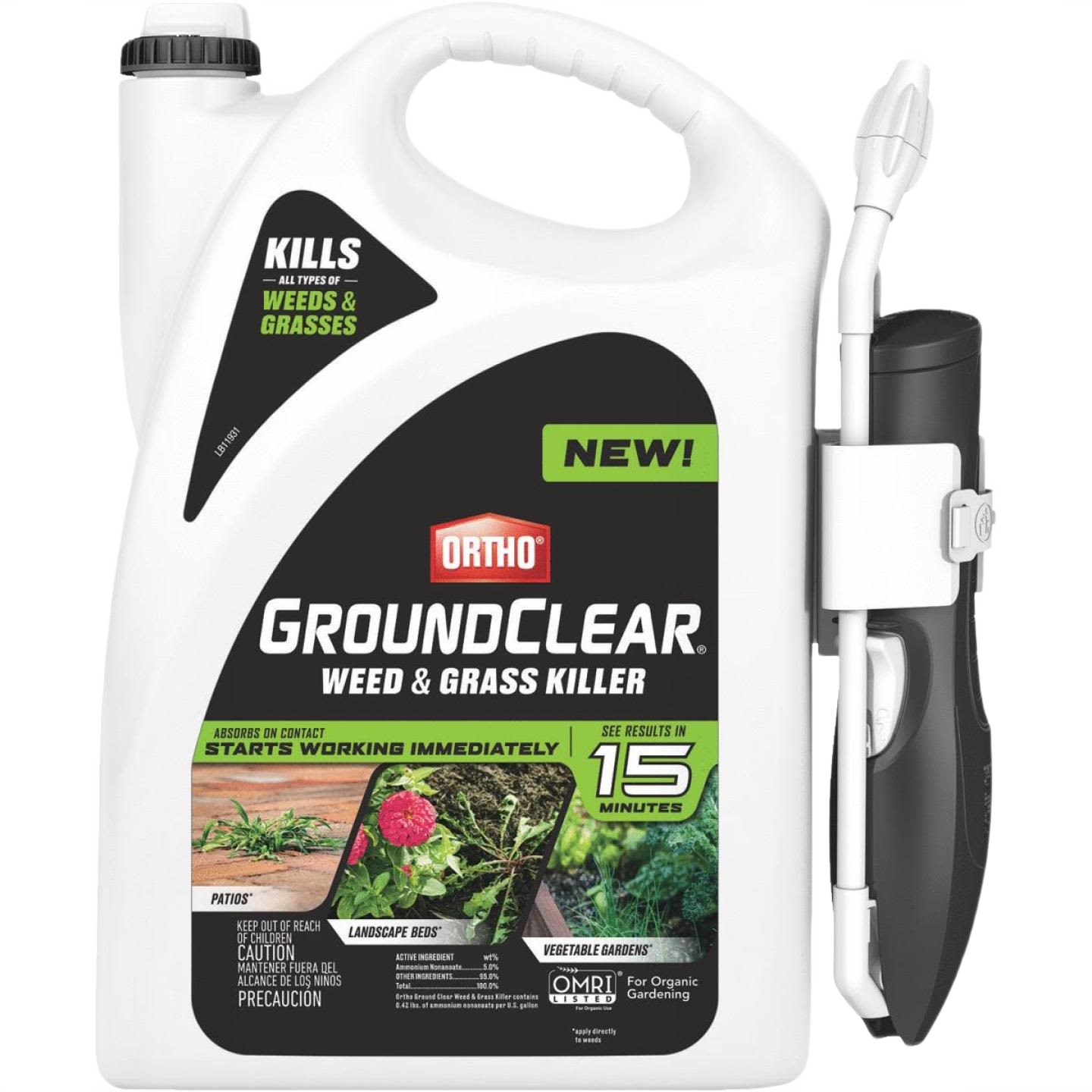 One-gallon container of fast-acting weed and grass killer with comfort wand for lawn care and garden use under $50 collections