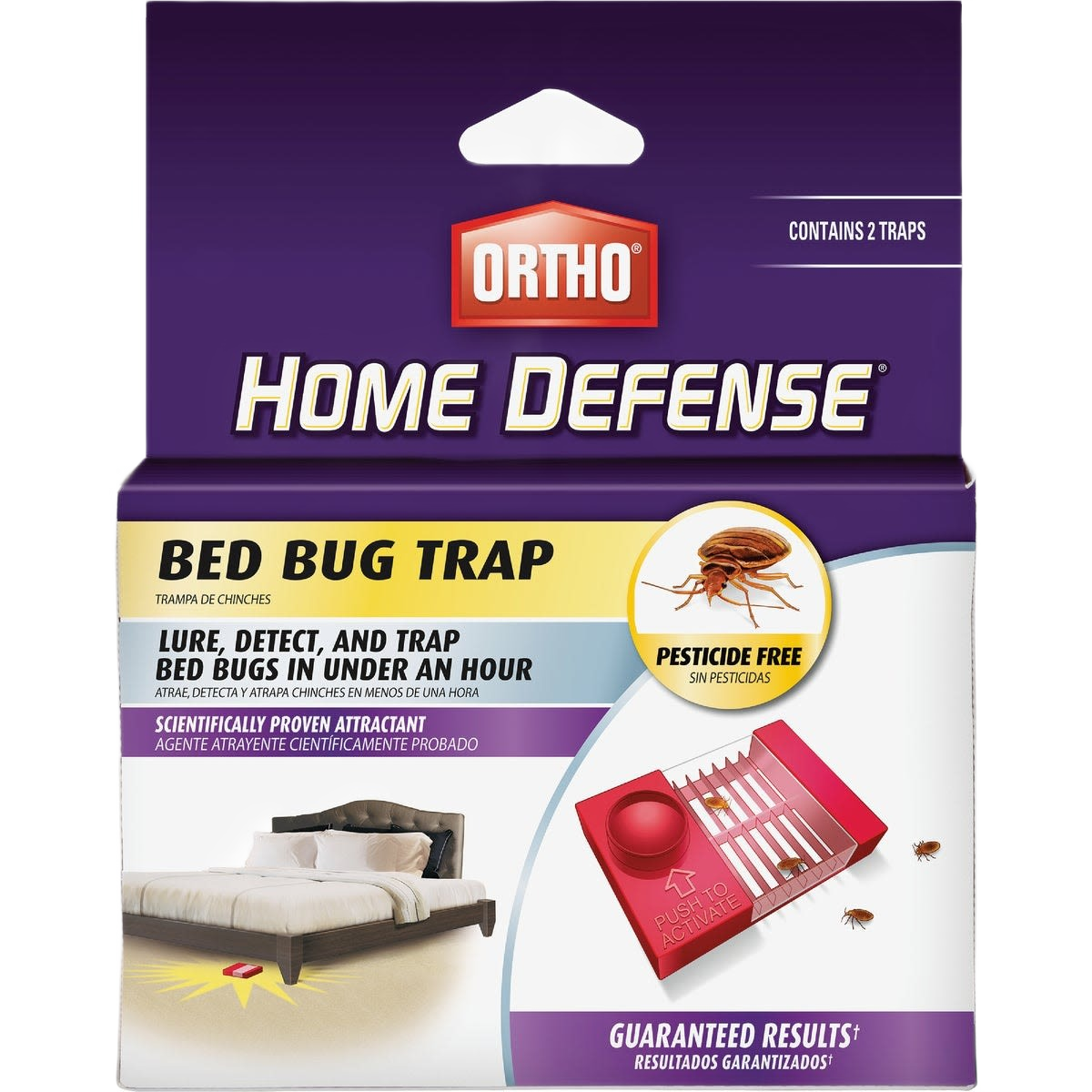 Ortho Home Defense MAX bed bug traps 2 pack with pesticide free formula for insect and pest control under $50