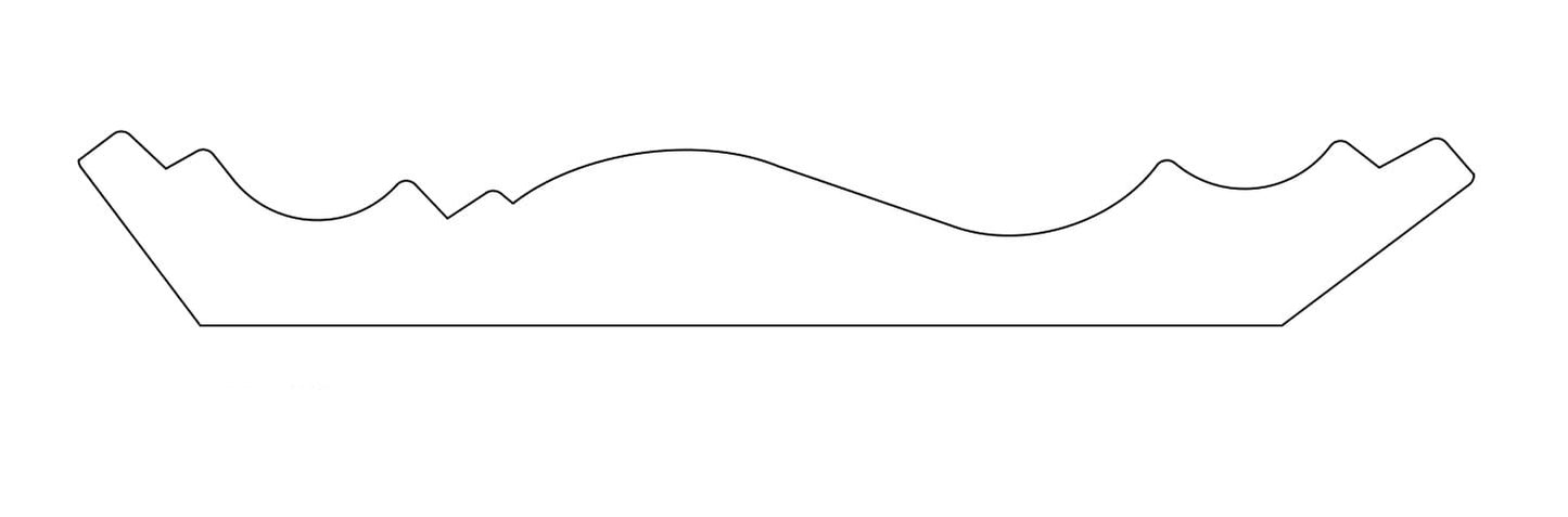 Sanding profile template for shaping crown molding in woodworking and home improvement projects