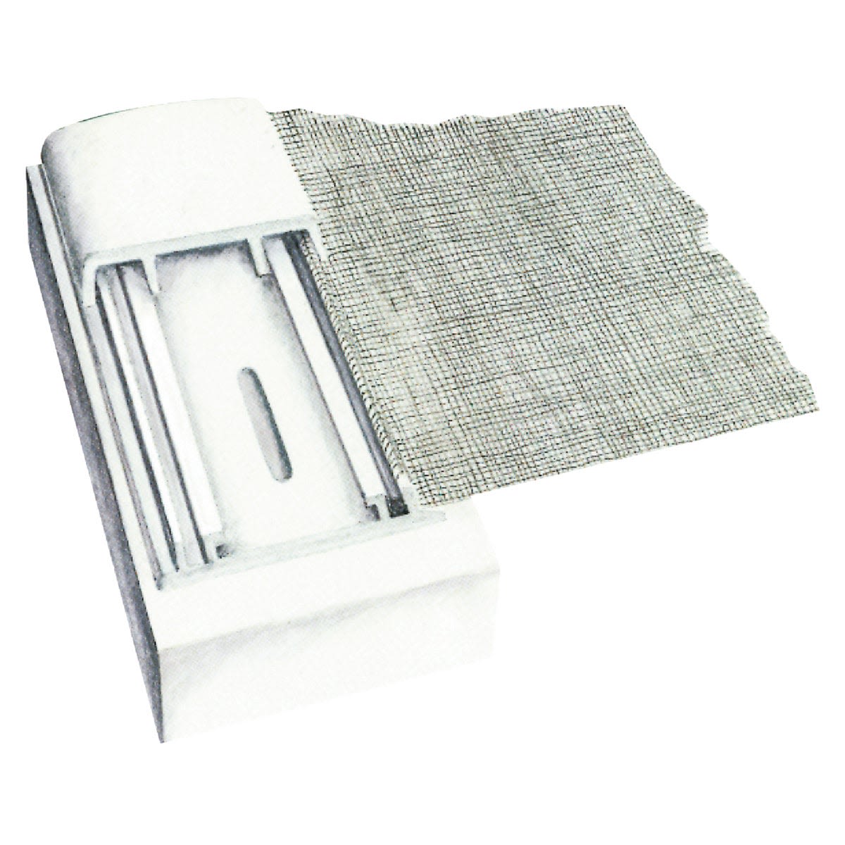 White vinyl screen cap component holding mesh screen for door accessories and home improvement projects under $50