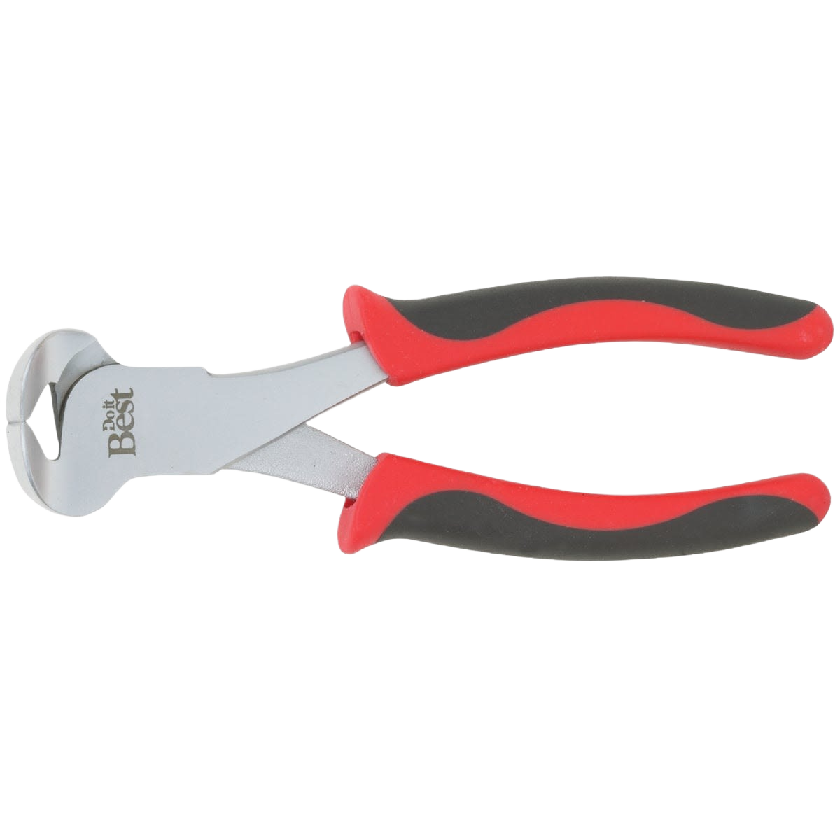 6-inch cutting nipper with polished chrome finish and red-black ergonomic handles for woodworking and hand tools collections