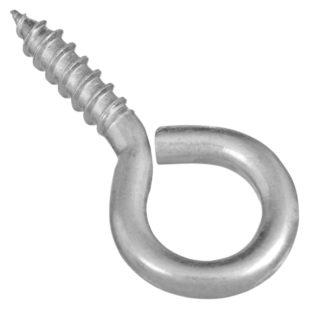 Zinc-finished large screw eye for versatile fastening in hardware and hooks & eyes collections under $50