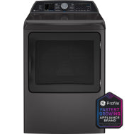 Front view of smart aluminized alloy drum electric dryer in dark finish from Dryers collection