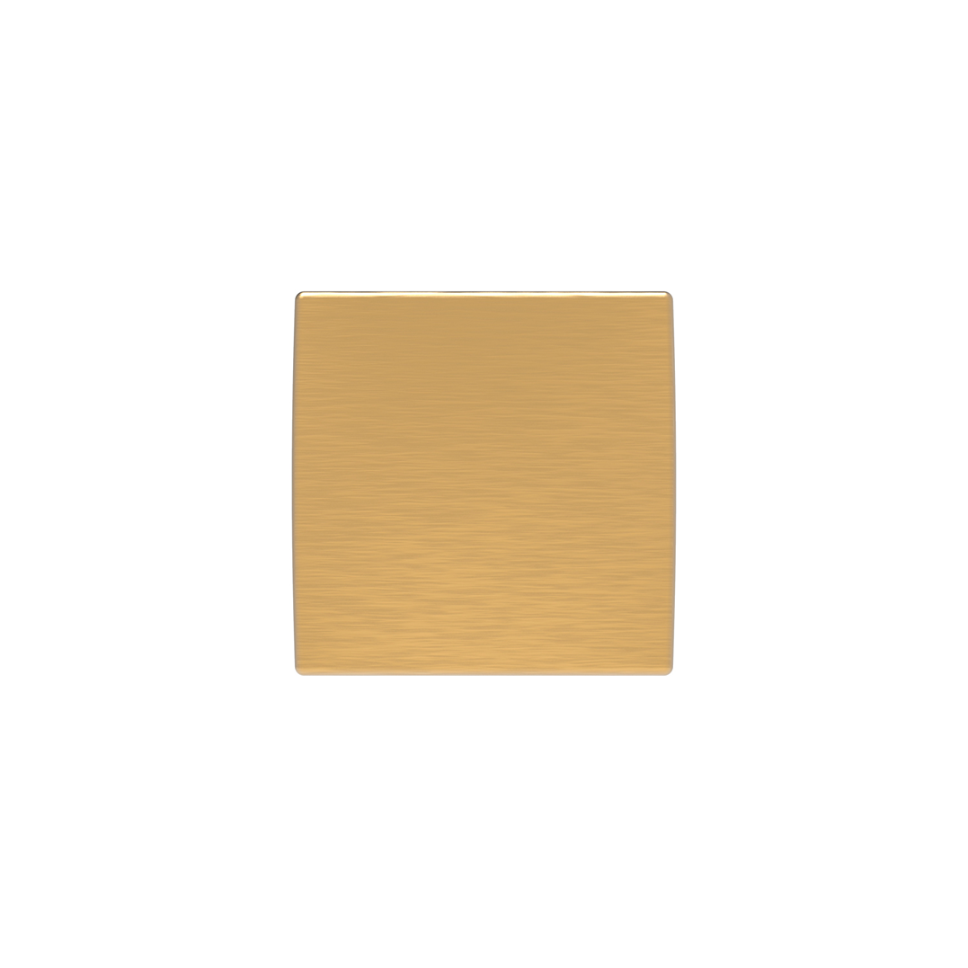 Brushed golden brass square cabinet knob with simple classic design in Hardware and Furniture Accessories at Hartville Hardware