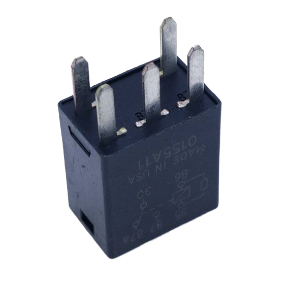 Black 12V electrical relay with metal prongs for John Deere parts and electricals under $50 collection