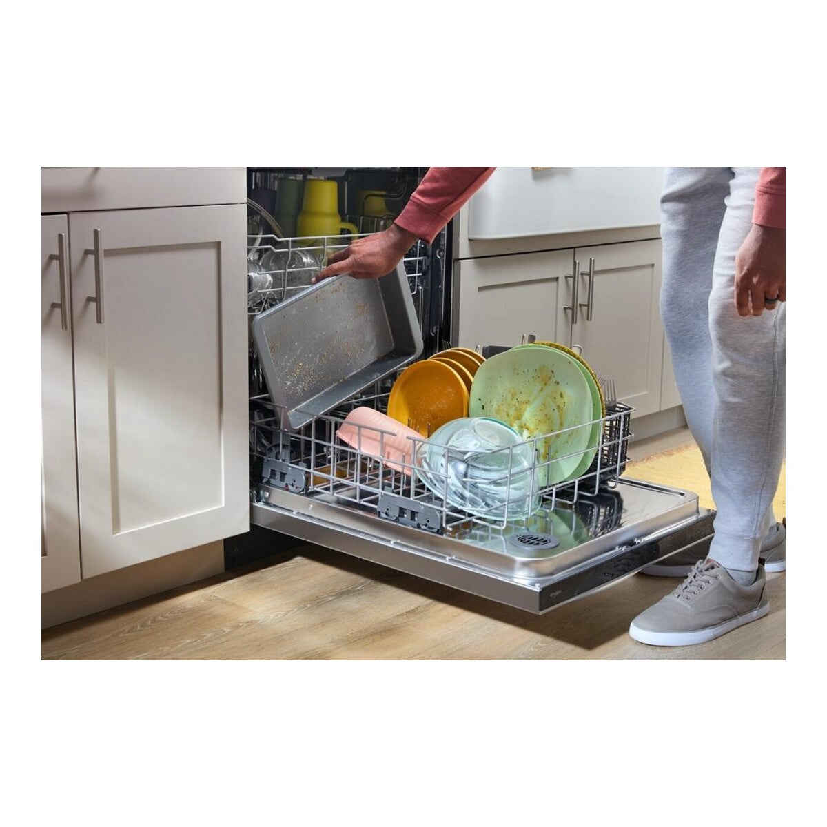 24" Stainless Steel Dishwasher with Spin&Load Rack and AI Intelligent Wash - 50 dBA