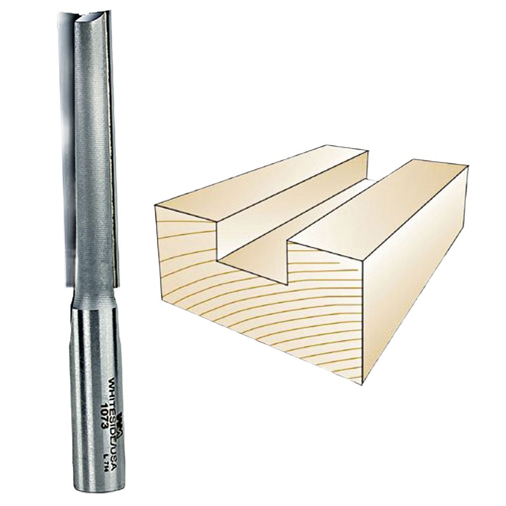 Whiteside straight router bit with carbide tip for precise groove cutting in woodworking and tool accessories under $50 collections