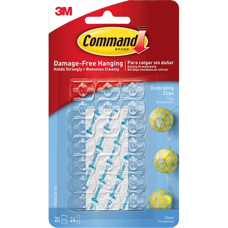 Clear adhesive clips with damage-free hanging strips for home improvement in hardware and fasteners under $50 collection