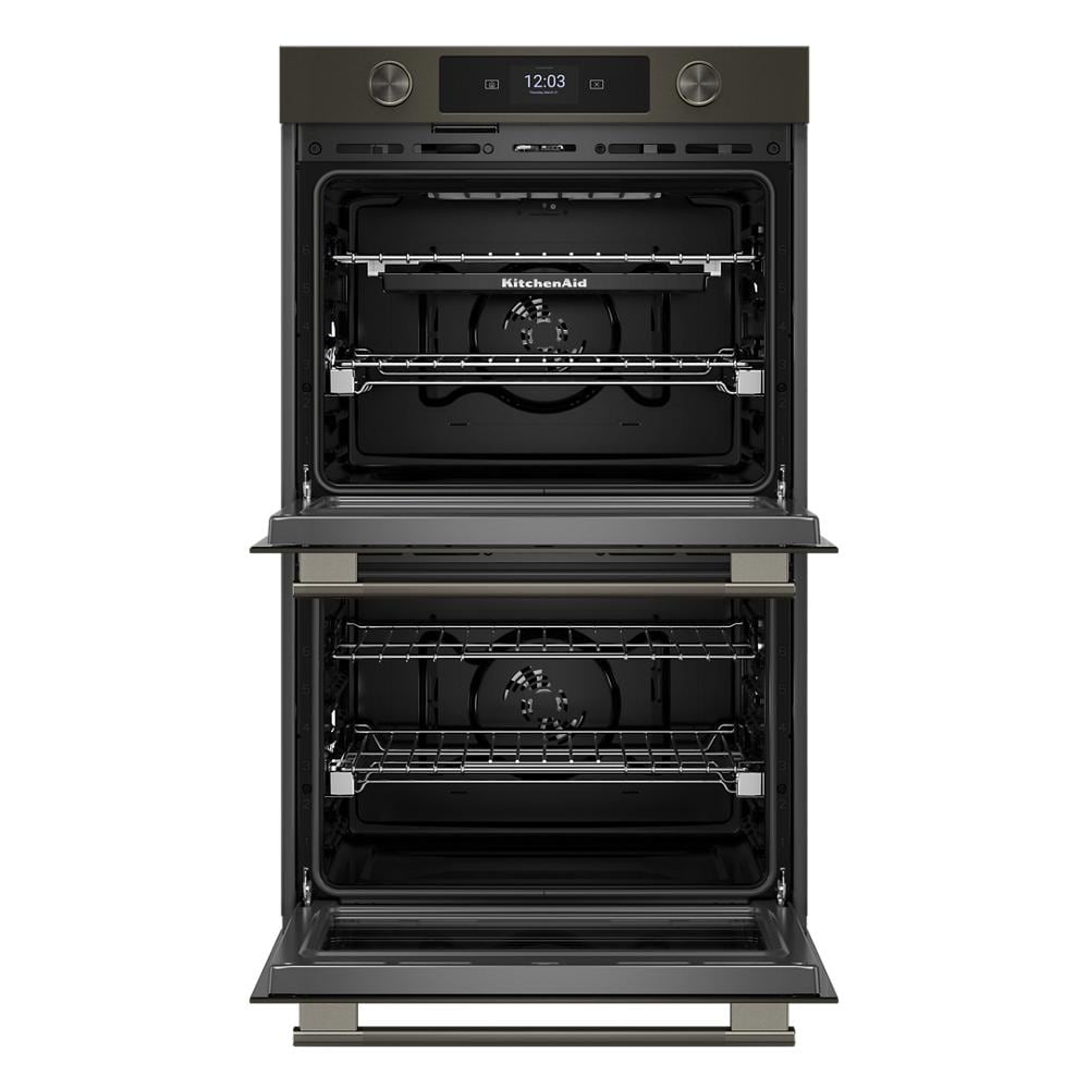 30-inch Smart Electric Double Wall Oven with Intelligent Cooking Camera - Black Ore