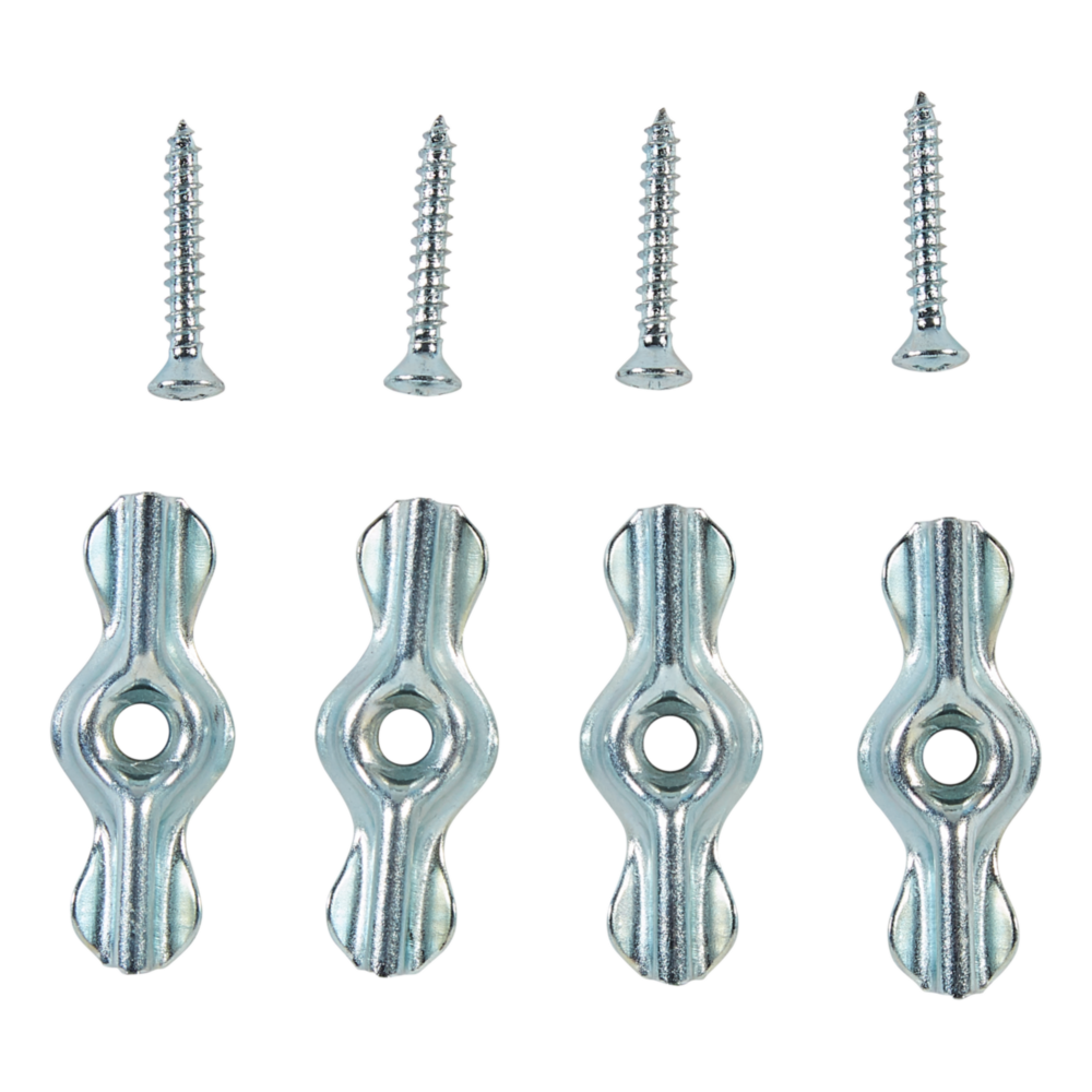 Set of four zinc turn buttons with matching screws for window and door accessories in home improvement under $50 collections