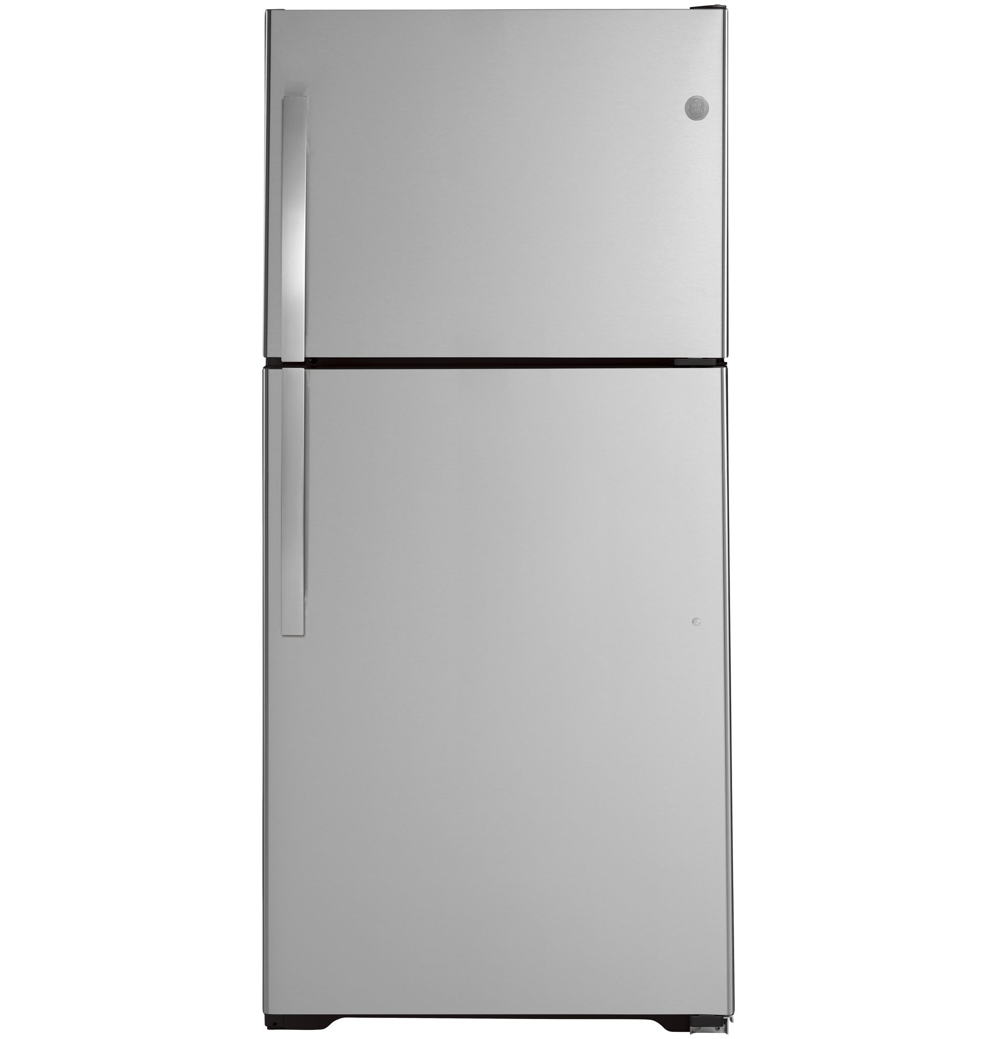 Stainless steel top-freezer refrigerator with vertical handles in refrigerators and kitchen appliances collection