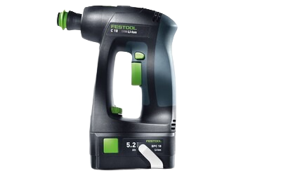 Compact black cordless drill with green accents, ergonomic handle, and lithium-ion battery for home improvement tools and projects