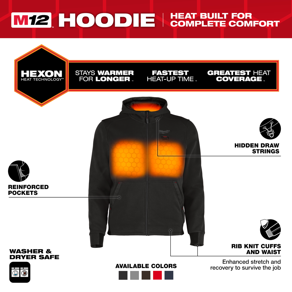 Milwaukee M12™ Men's Heated Full-Zip Hoodie