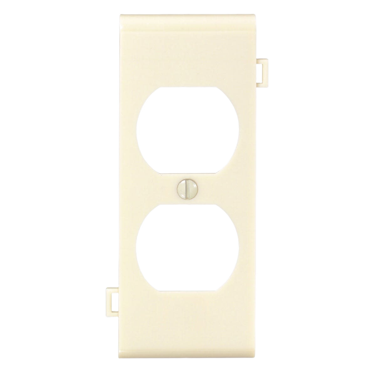 Off-white plastic sectional outlet wall plate for electrical outlets in home improvement and wall plates collections under $50