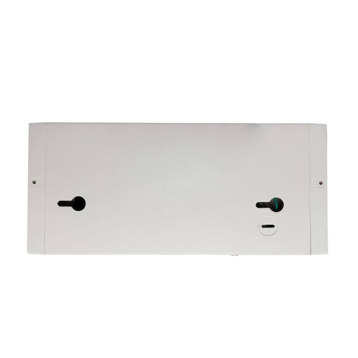 White under cabinet light housing with mounting holes for easy installation in electrical and lighting collections