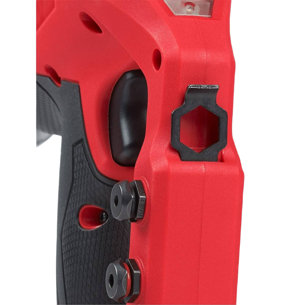 Red and black cordless rivet tool with ergonomic grip and metal nosepiece for efficient fastening in home improvement tasks
