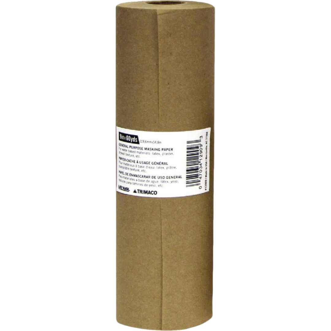 Roll of brown masking paper for general purpose surface protection in paint and home improvement supplies under $50