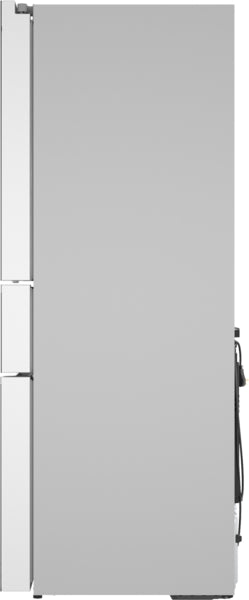 800 Series, French Door Bottom Mount Refrigerator, Glass door, 36'', White, Total No Frost