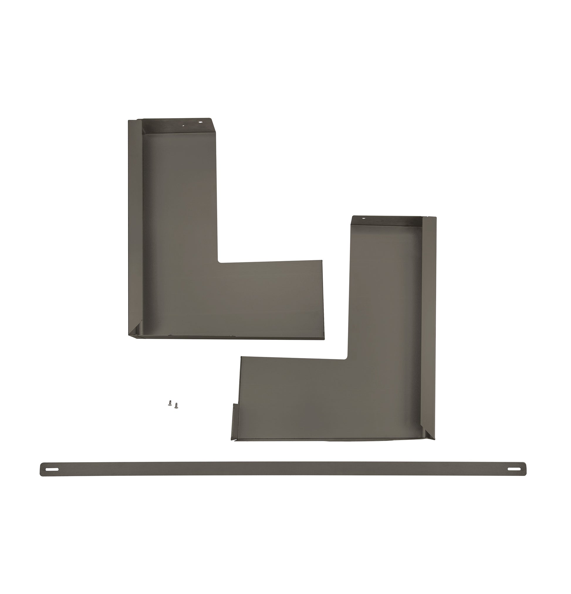 Matte gray accessory filler kit components designed for 36-inch over-the-range microwaves in kitchen appliances collection.