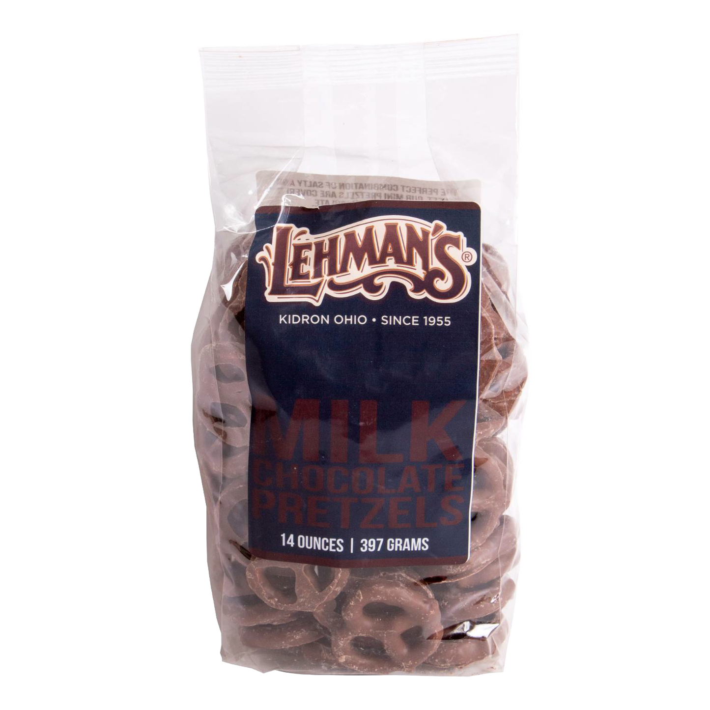 Clear bag of milk chocolate covered mini pretzels in Chips & Snacks and Food & Beverage collections under $50