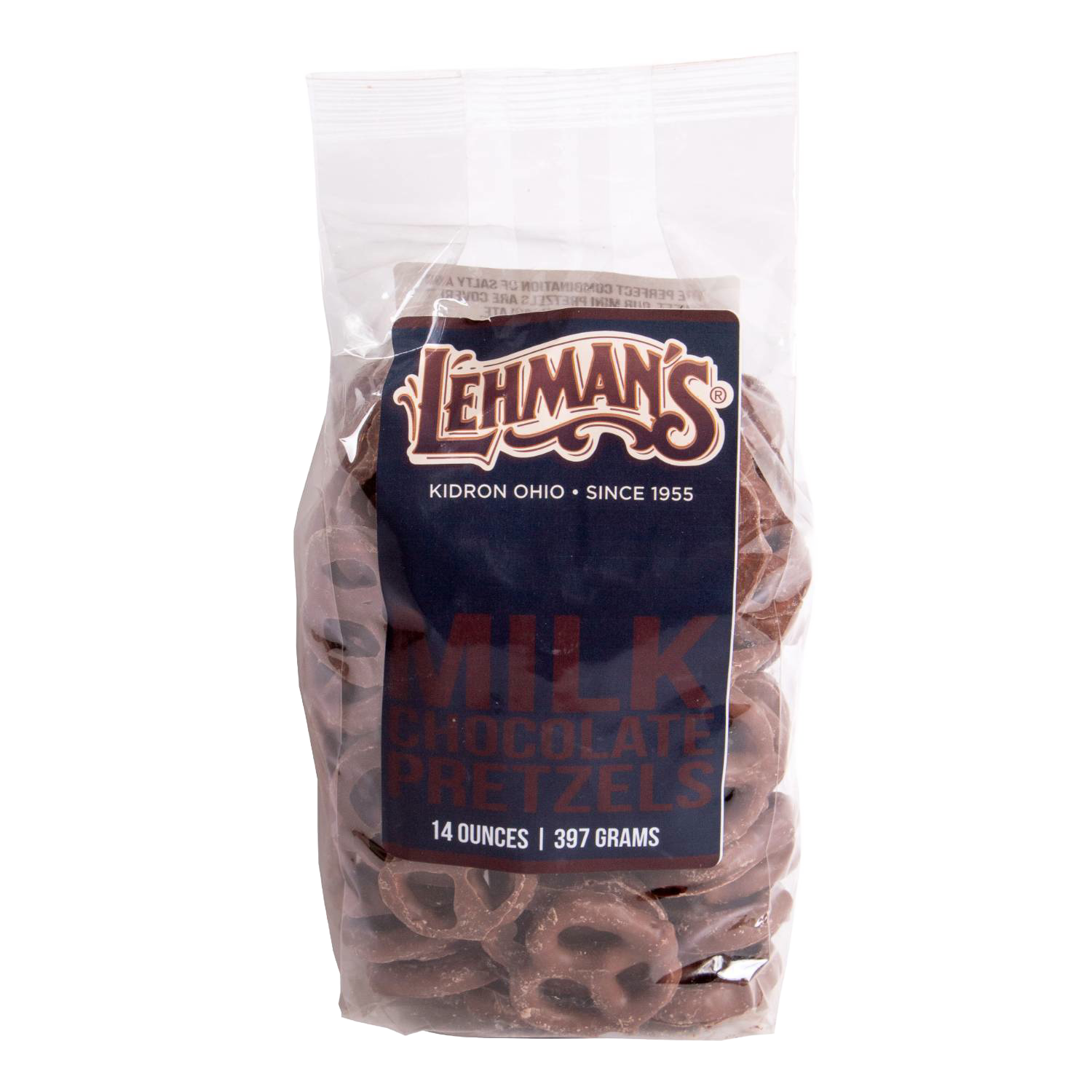 Clear bag of milk chocolate covered mini pretzels in Chips & Snacks and Food & Beverage collections under $50