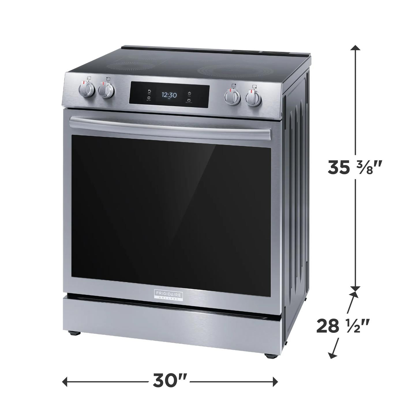 30" Front Control Electric Range with Total Convection