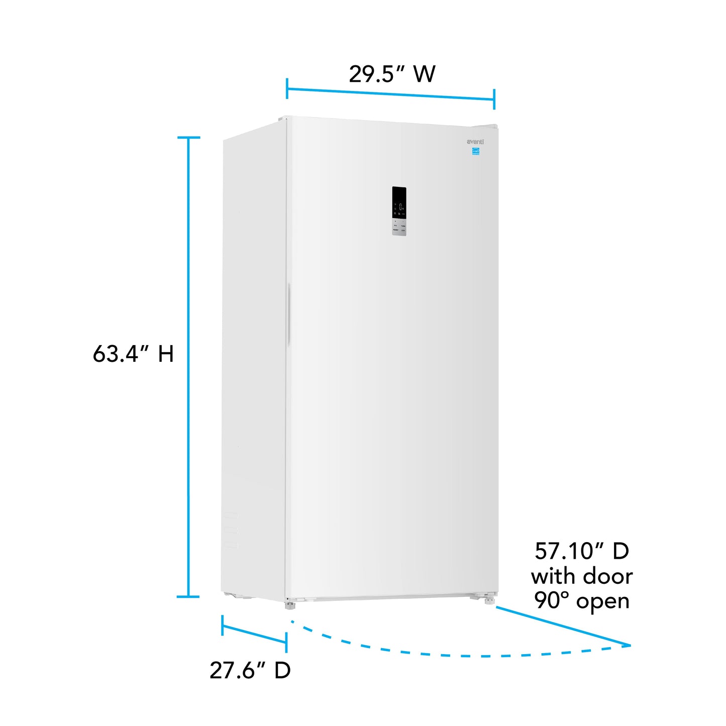 Avanti MaxxSpace Garage-Ready 17 cu. ft. Convertible Upright Freezer - White