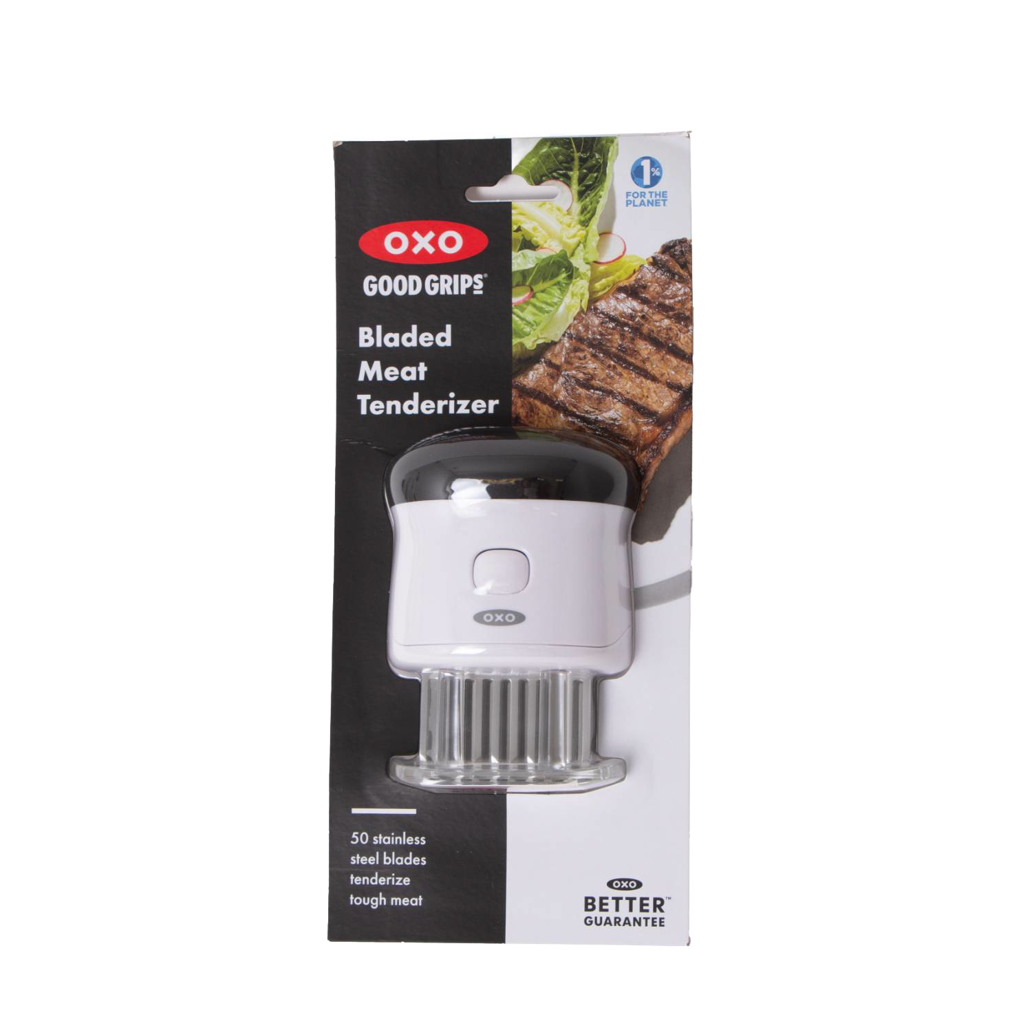 White and black bladed meat tenderizer with stainless steel blades in kitchen utensils under $50 collection