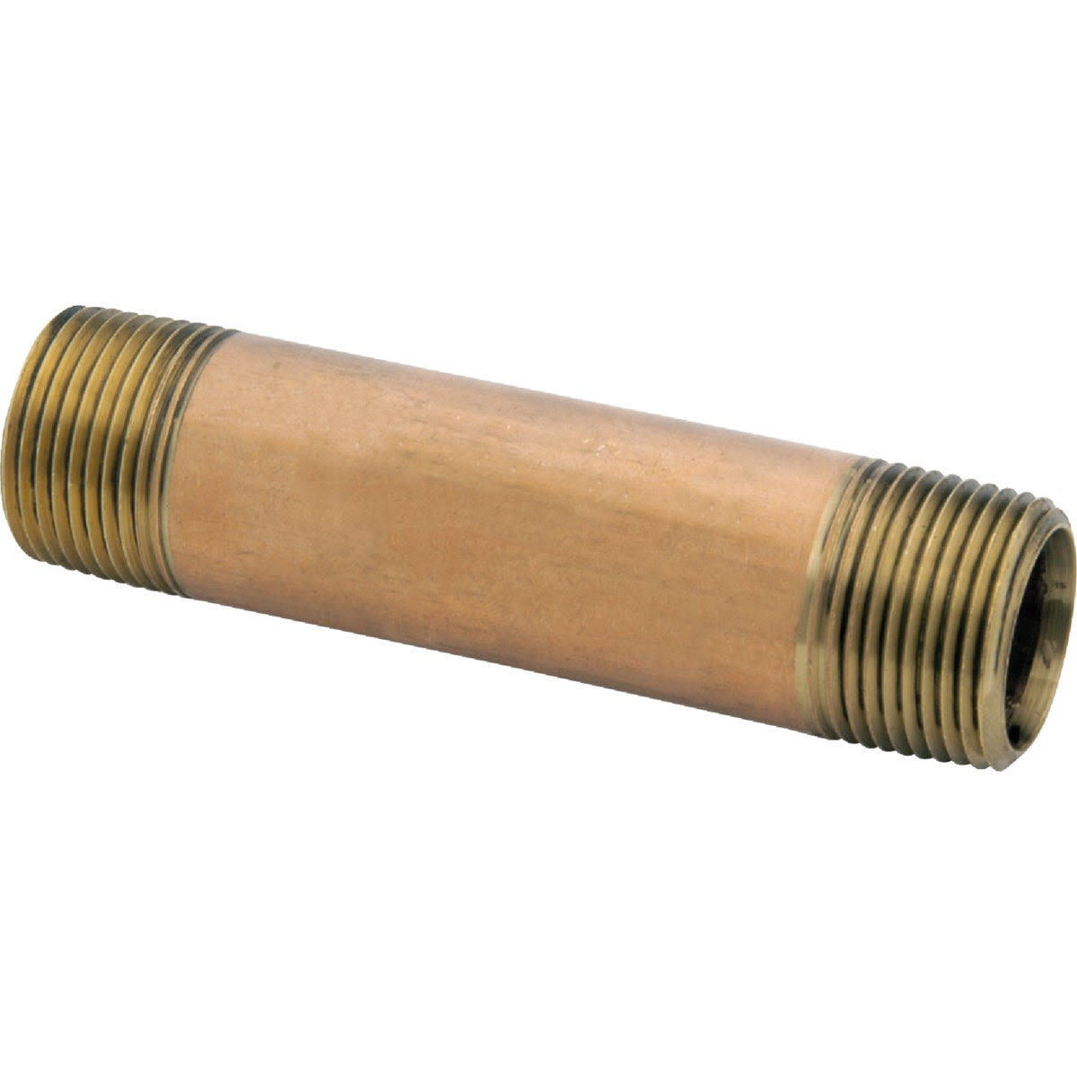 Red brass close nipple with threaded ends for plumbing and pipes in Under $50 and All Products collections