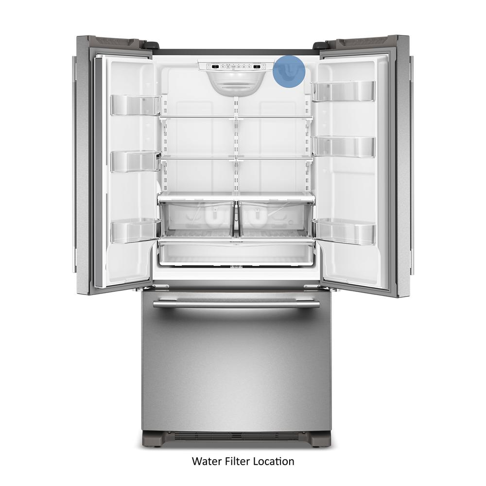 22 Cu. Ft. 33-Inch Standard-Depth French Door Refrigerator with Internal Water Dispenser