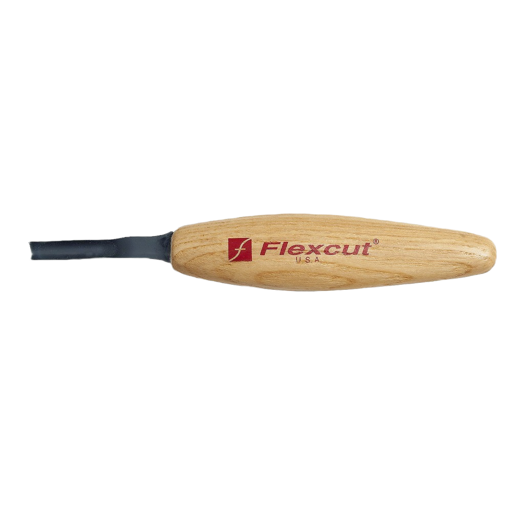 Wood carving gouge with wooden handle and steel blade for detailed texture work in woodworking hand tools collection