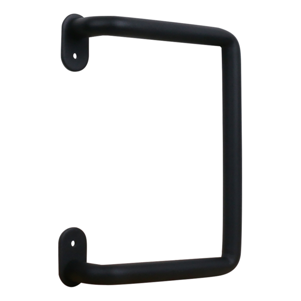 Matte black metal interior barn door pull handle for home improvement under $50 in hardware collection