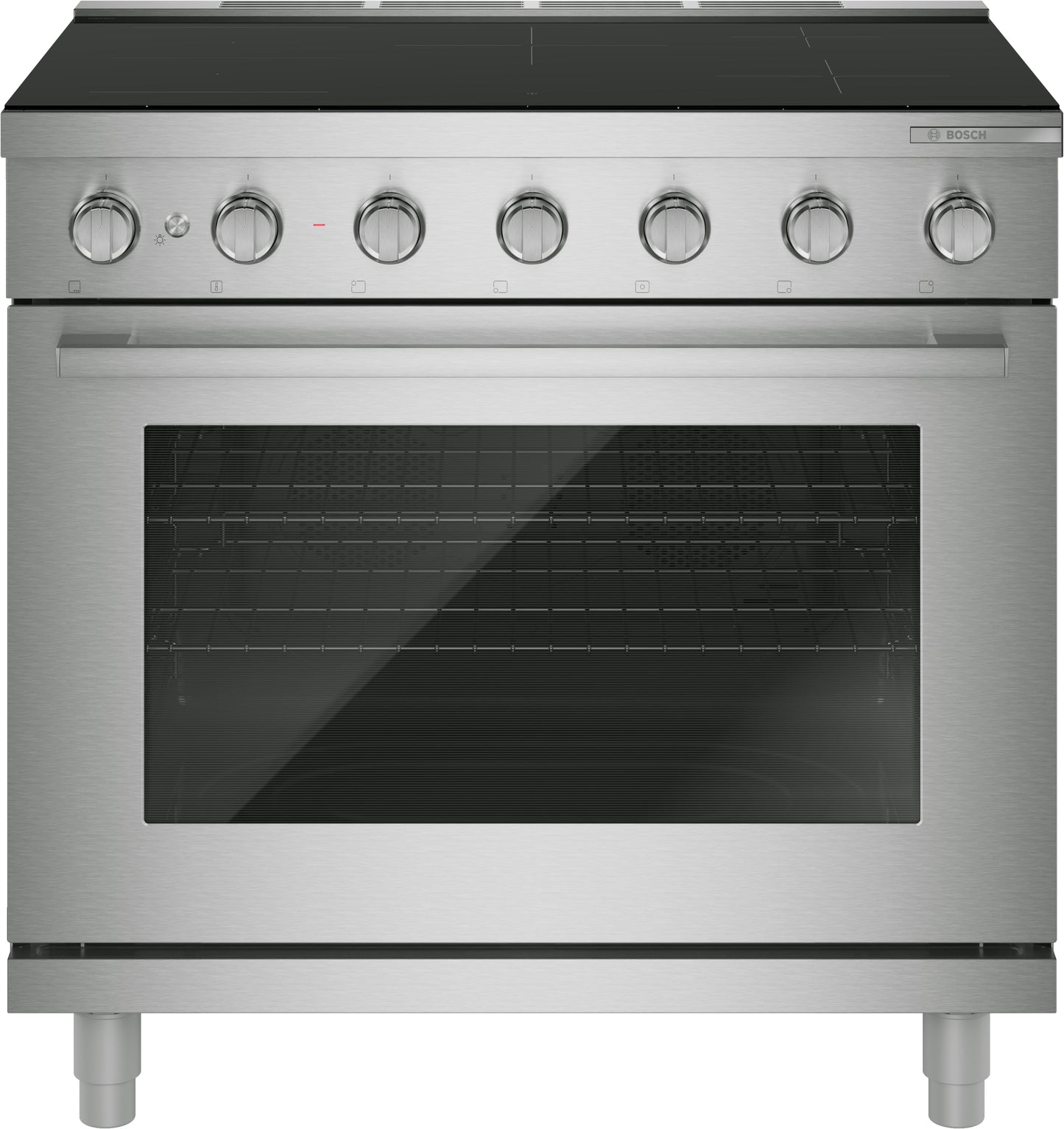 500 Series, Induction freestanding range, 36'', Stainless Steel