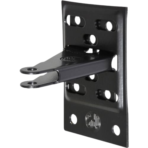 Black metal bracket saver for storm doors designed to protect door hardware and enhance durability in home improvement projects