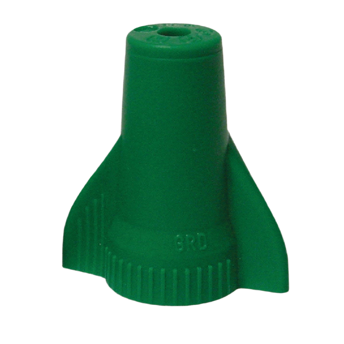 Green plastic grounding wire connector designed for secure electrical connections in home improvement tasks