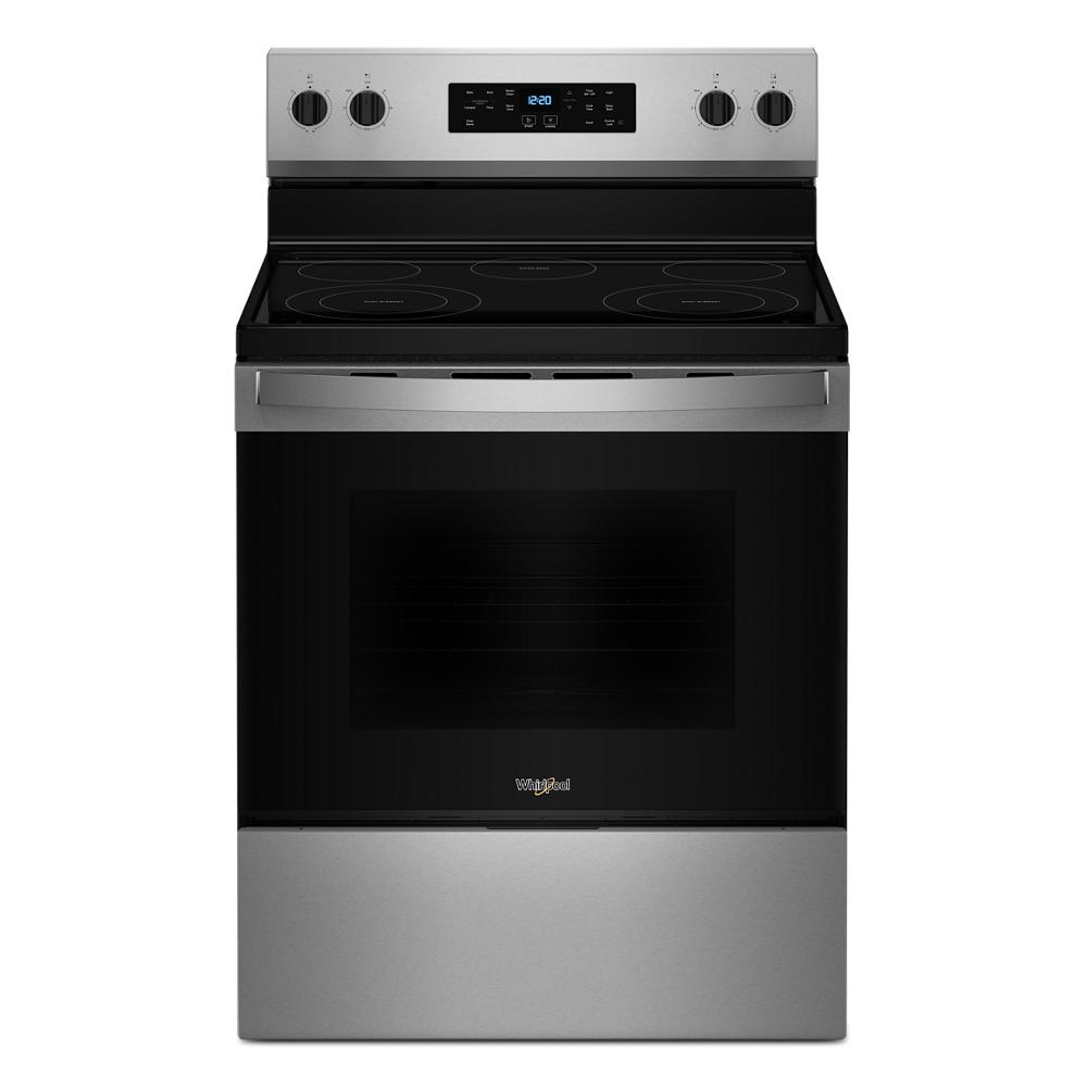 Stainless steel 30-inch electric range with smooth cooktop and digital control panel from Ranges & Kitchenware collections