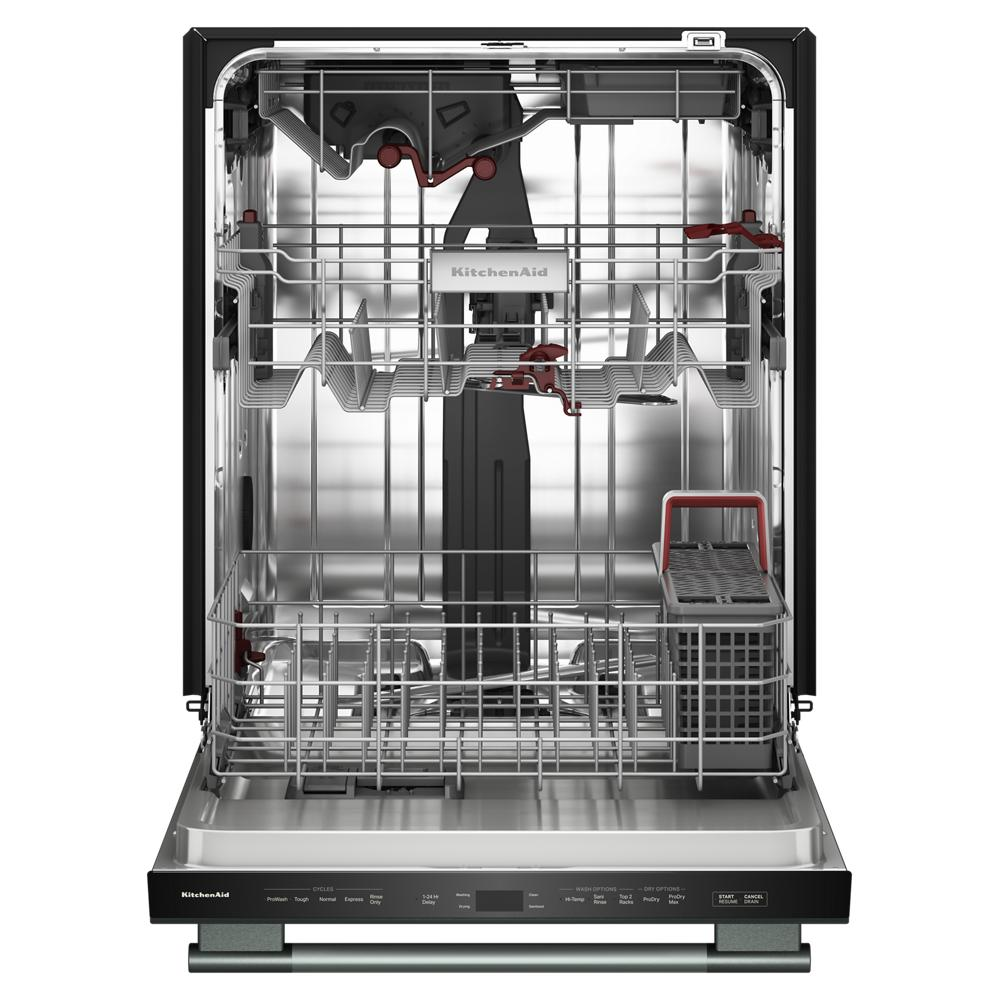 Open KitchenAid dishwasher interior with third rack and ProDry system in stainless steel tub from Kitchen & Kitchenware collection