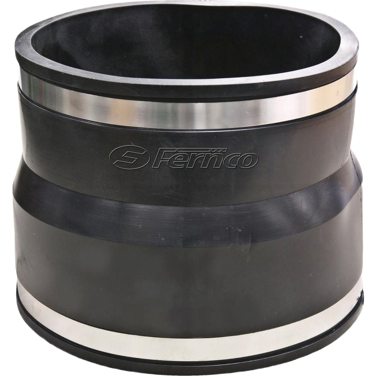Flexible black PVC coupling with stainless steel clamps for plumbing and drain pipe connections under $50 and $100 collections