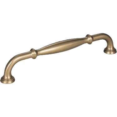 Satin bronze cabinet pull handle with classic rounded design for home improvement and hardware projects